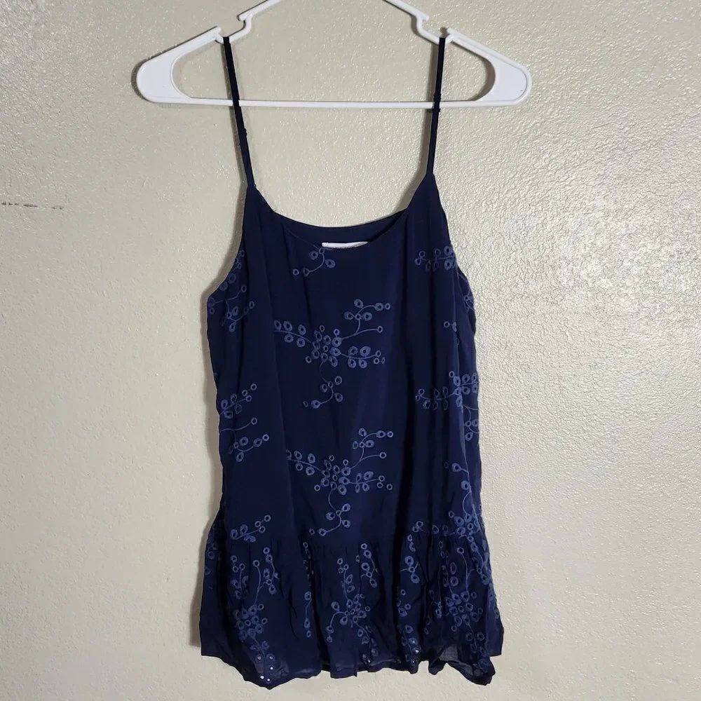 Maurices Top Spaghetti Strap Blue Floral Size S NWT